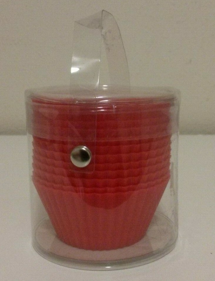 Chef Select Ergo 100% Silicone Reusable Red Bake Cups