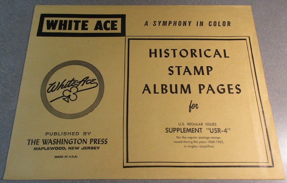 WHITEACE USR-4 HISTORICAL STAMP ALBUM PAGES STAMPS RELEASED 1960-63 W/FREE SHP.