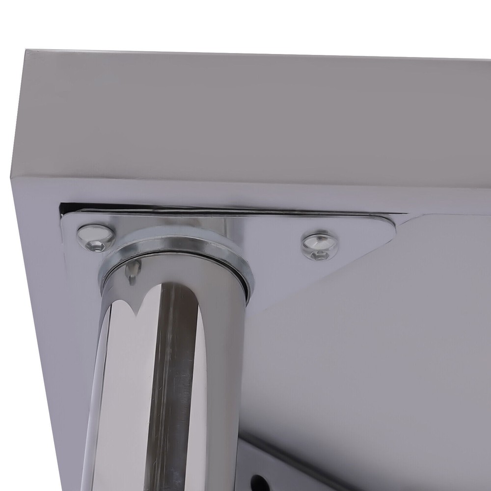 Commercial Stainless Steel Work Table w/ Undershelf+Wheels Shelf Prep Table