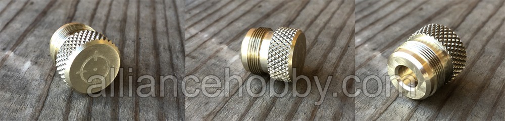 Solid Brass Knurled Piercing Stem for Crosman 2240 (CO2 Cover End Cap)