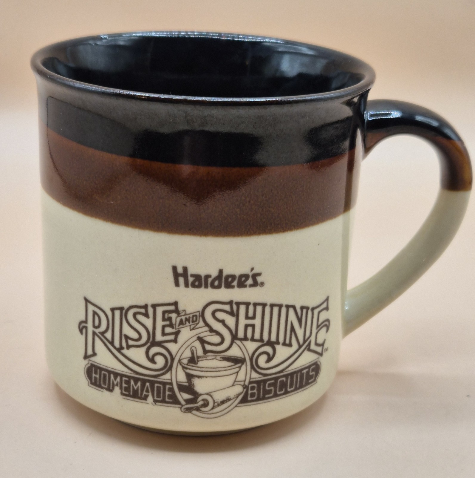 Vintage 1989 Hardee's "Rise and Shine" Coffee Mugs - Set of 6