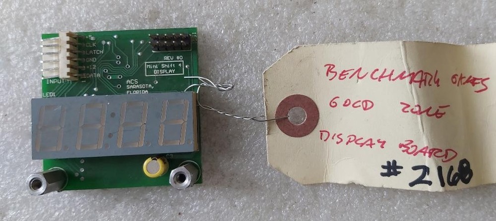 BENCHMARK GOLD ZONE Arcade Game DISPLAY Board (2168)