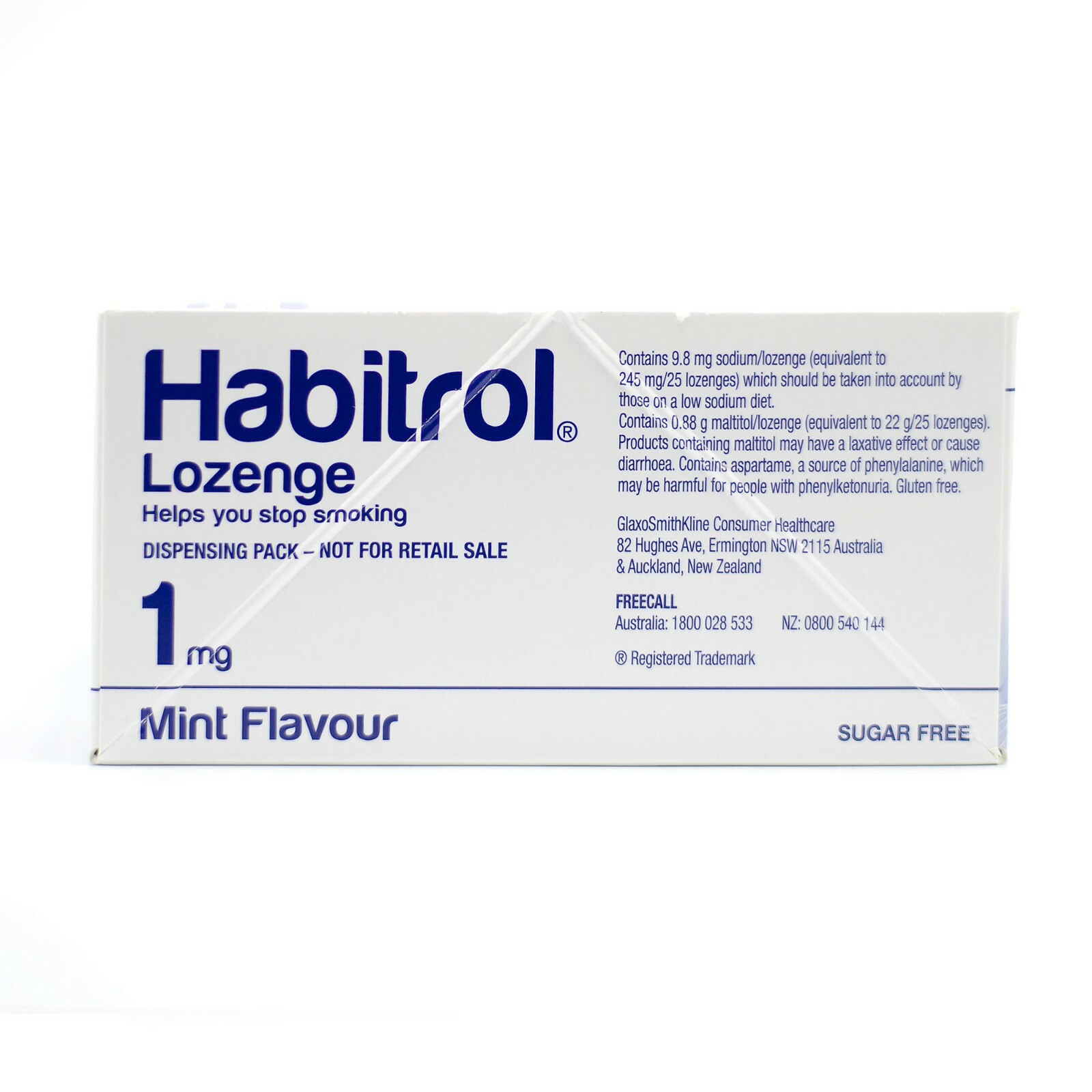 Habitrol Nicotine Lozenge 1mg MINT (1296 total pieces, 6 boxes) 02/2025