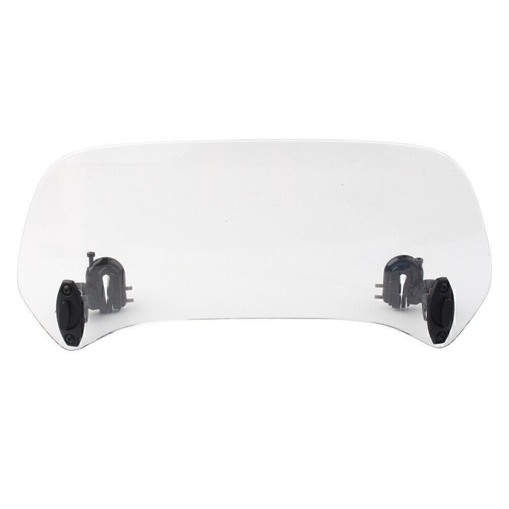 Clear Motorcycle Adjustable Clip On Windscreen Extension Spoiler Wind Deflector