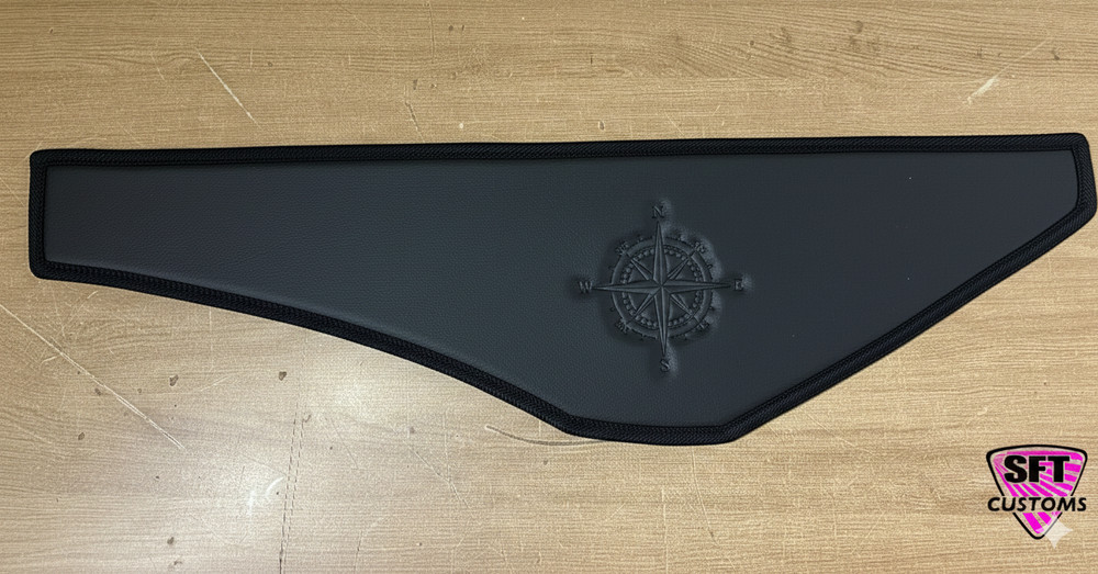 RENAULT T RANGE DASH INSERT  MAT WITH CUSTOM EMBROIDERY DARK GREY