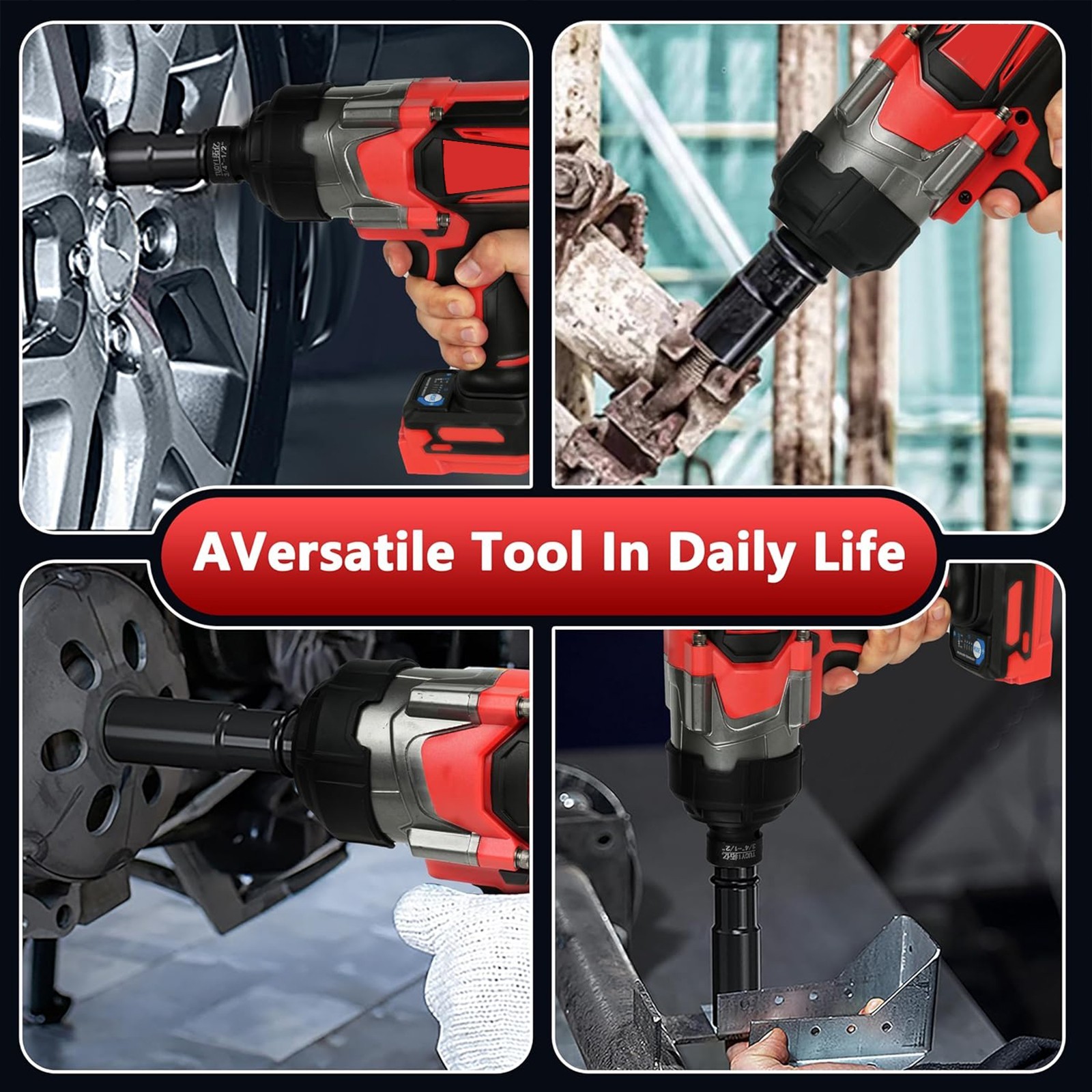 Cordless Impact Wrench 3/4 inch1500FT-LBS For Milwaukee 18V Battery (No Battery)