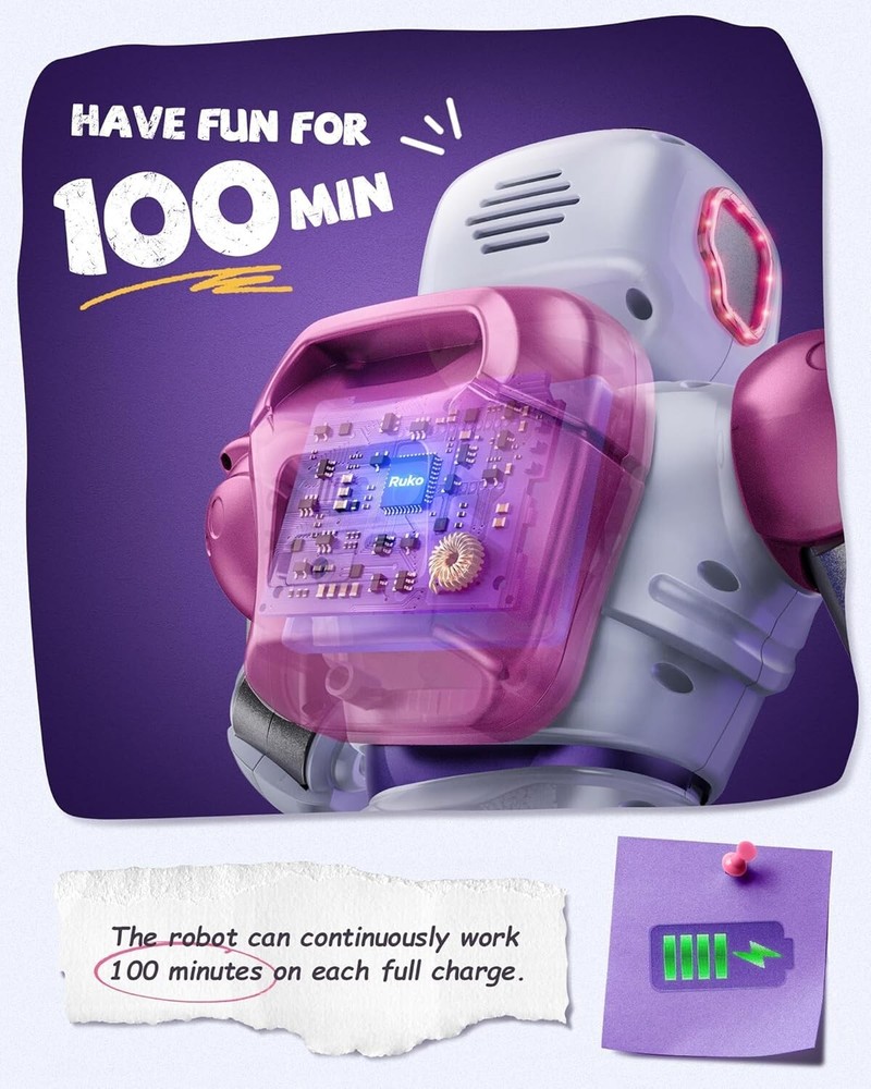 Children's 15.8" Programmable Robot - Dance, Music & Learning Fun for Ages 4-9