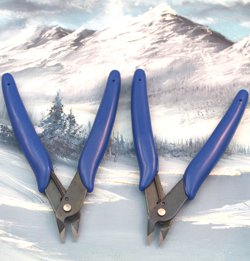 2 PC. FLUSH CUTTING PLIERS ~ NIPPERS ~ SIDE CUTTERS ~ NEW CONDITION