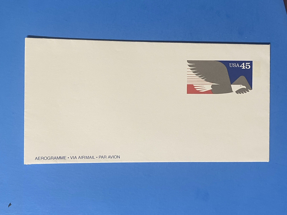 UC63   AIRMAIL ENVELOPE 45c   EAGLE IN FLIGHT