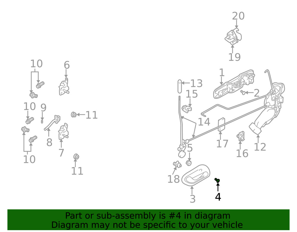 Genuine GM Handle Inside Screw 15676605