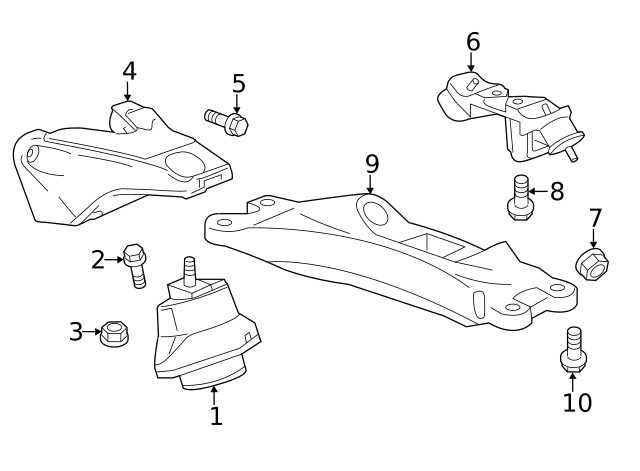 Genuine GM Driver Side Engine Mount Bracket 22862293
