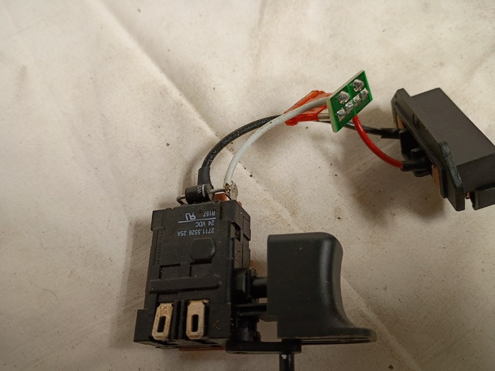 24V Cordless Drill Variable Speed Trigger Switch Assembly w/ Wiring – Tested