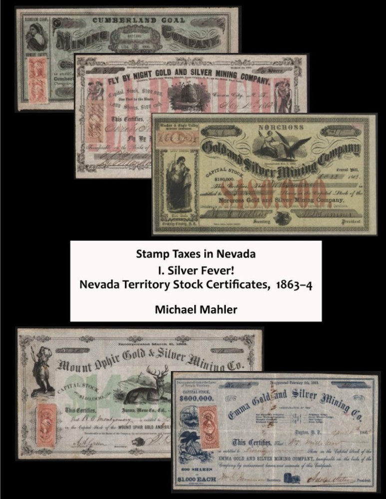 Mahler, Michael. U.S. Stamp Taxes in Nevada I. Silver Fever! Nevada (hardcover)