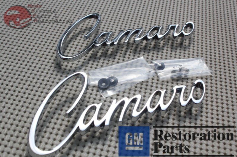 68-69 "Camaro" Script Fender Emblems, pair