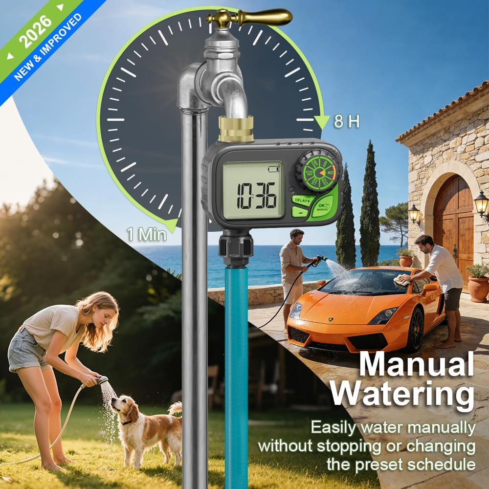 Sprinkler Timer Water Hose Timer - Programmable Digital Irrigation Outdoor Water