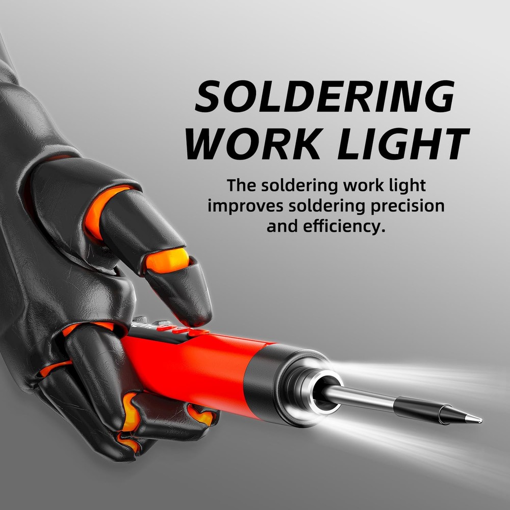 Portable USB Rechargeable Cordless Soldering Iron with Adjustable Temperature