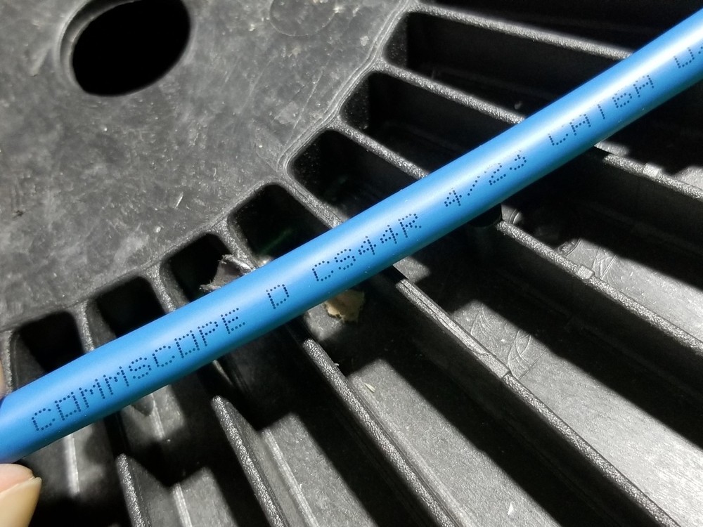 Commscope CS44R Cat6A U/UTP Network Ethernet 10G 10Gig Cable Riser Blue /100ft