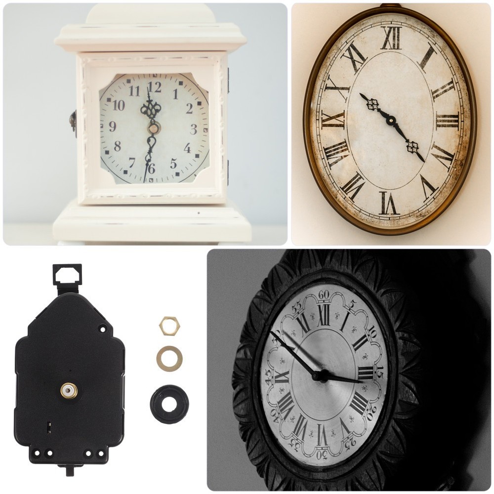 Clock Movement Kit Replacement Wall Clock Mechanism Black Plastic Parts
