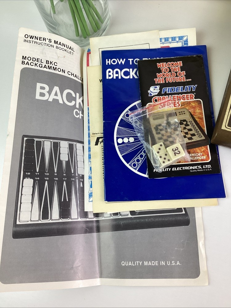 Vintage Backgammon Challenger Electronic Game Complete Working