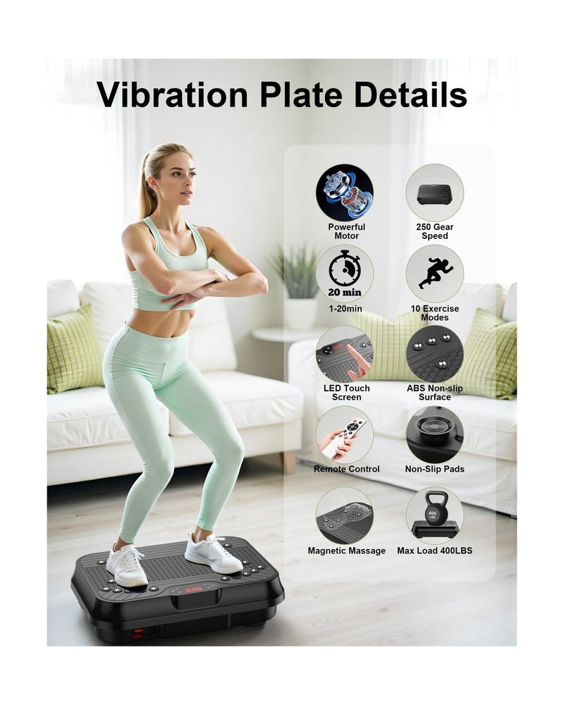 Vibration Plate Exercise Machine, Shake Plate, Vibration Plate for Lymphatic ...