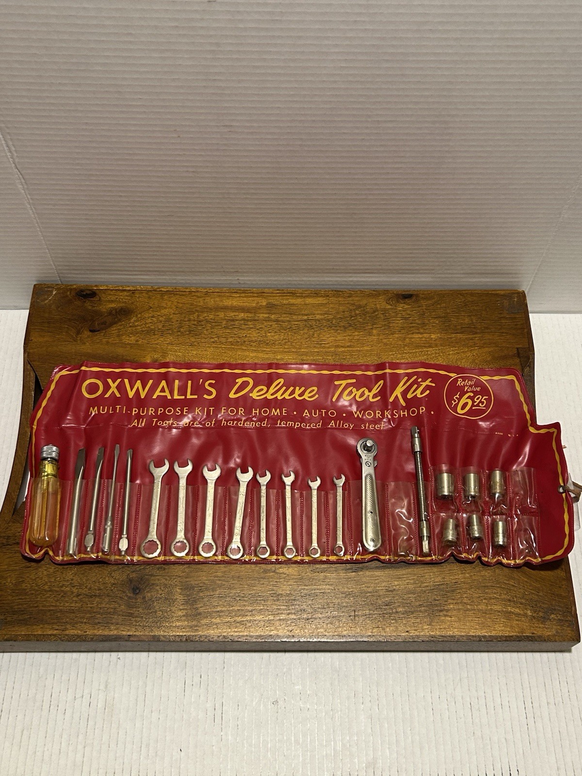 Vintage Oxwall 1/4” Tool Kit Ratchet Wrenches Sockets Multi-Bit Screwdriver USA