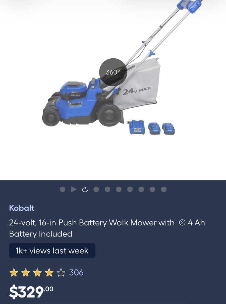 Kobalt 24v Max Brushless Cordless Mower