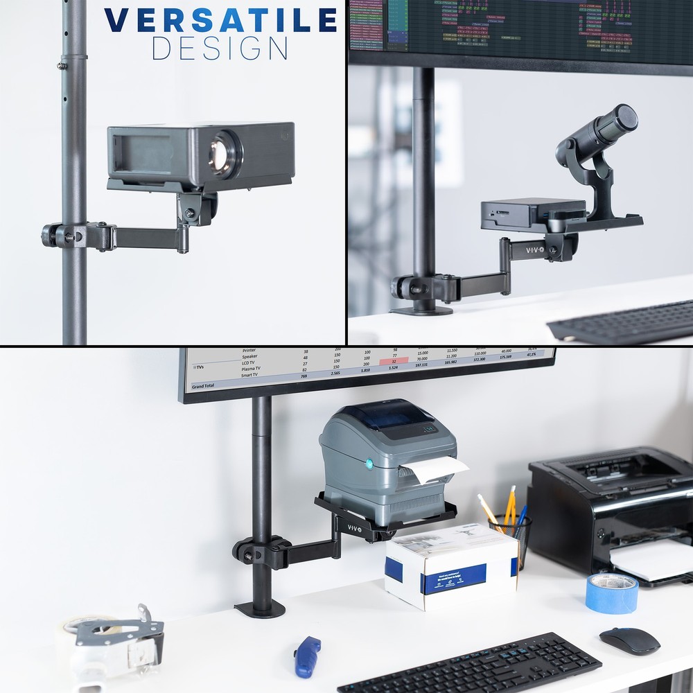 VIVO Pole Mount Shelf with Articulating Arm