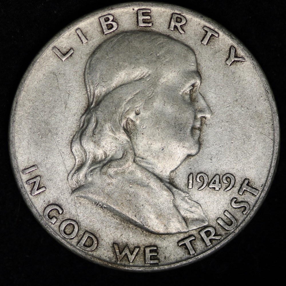 1949-S FINE / VF SILVER FRANKLIN HALF DOLLAR 