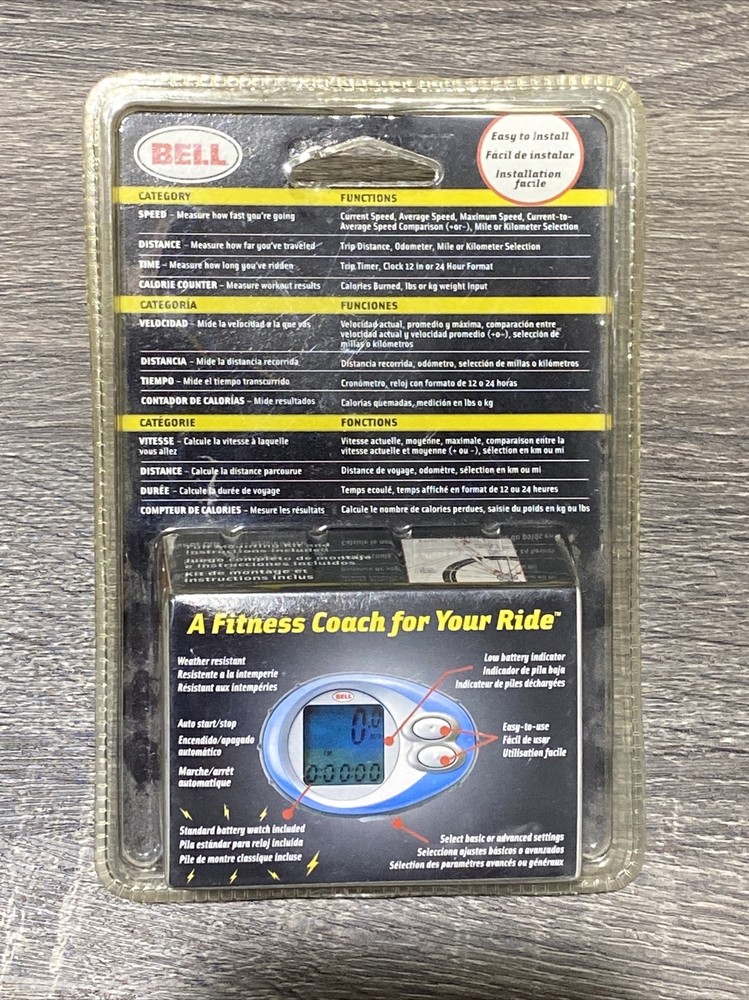Bell SpinFit 14 Function Bicycle Speedometer Speed Distance Time Calorie Count