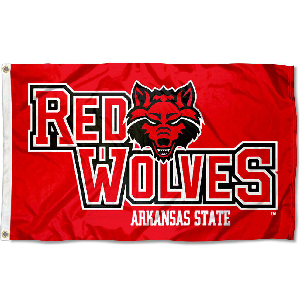 Arkansas State University Red Wolves Flag A State Large 3x5