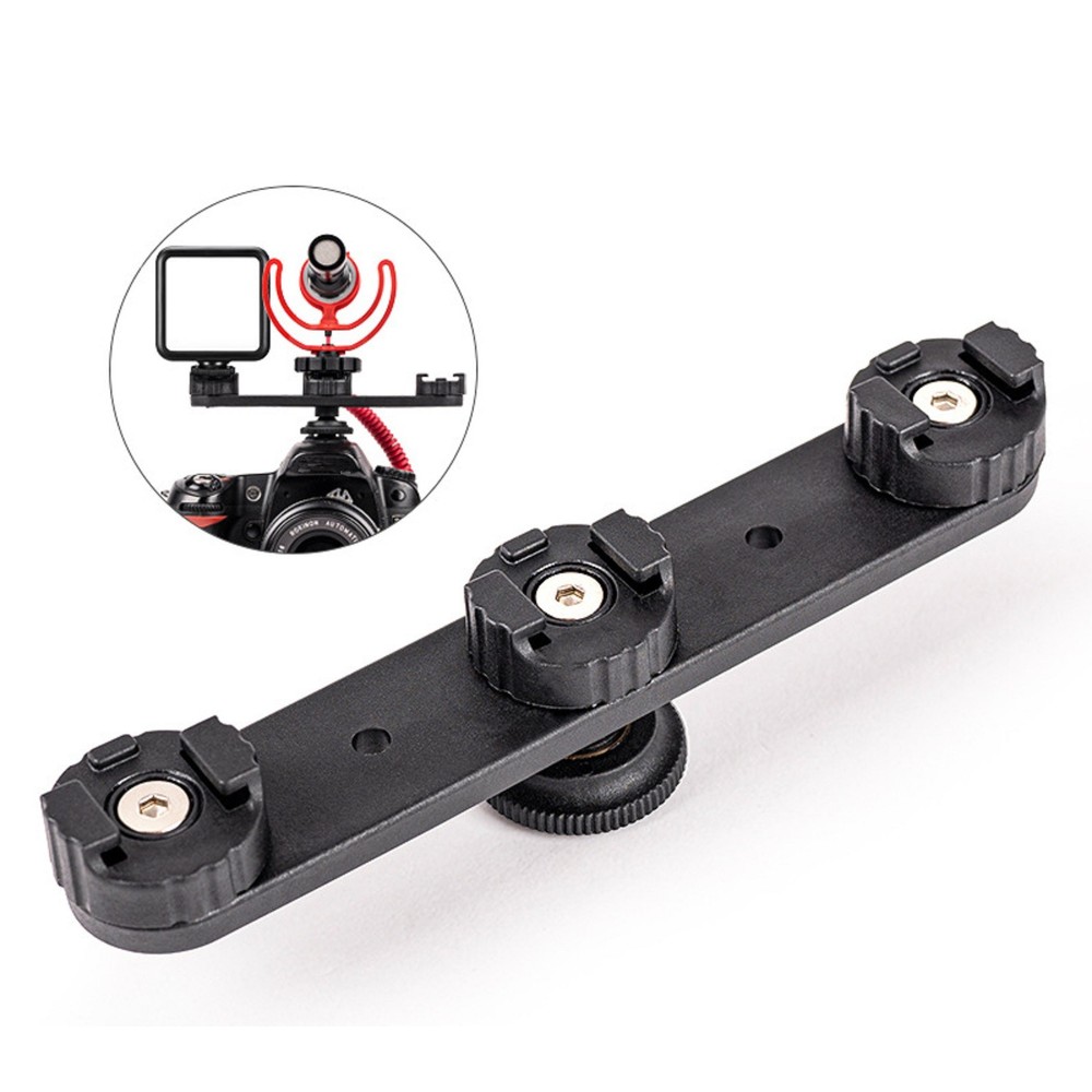 Triple Mount Bracket for Fill Light Bracket Mount Adapter Holder For Camera