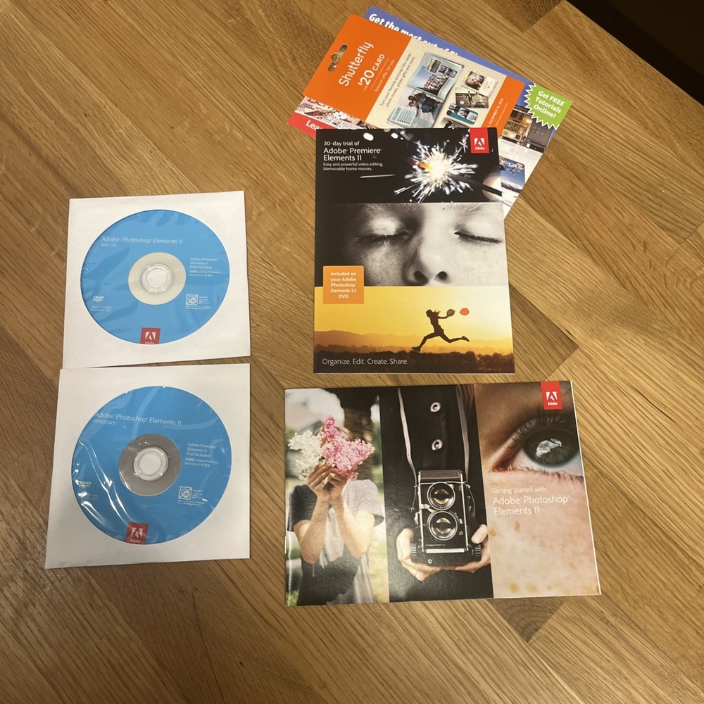 Adobe Photoshop Elements 11 for WIN & MAC *WILL NOT WORK FOR WIN 10 or 11.