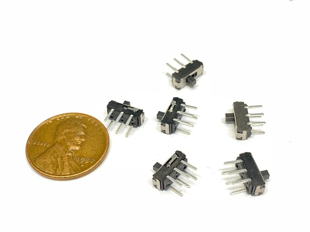 30 Pieces ON-OFF Micro Slide Switch 2 Position 6 Pin PCB Panel mss-22d18