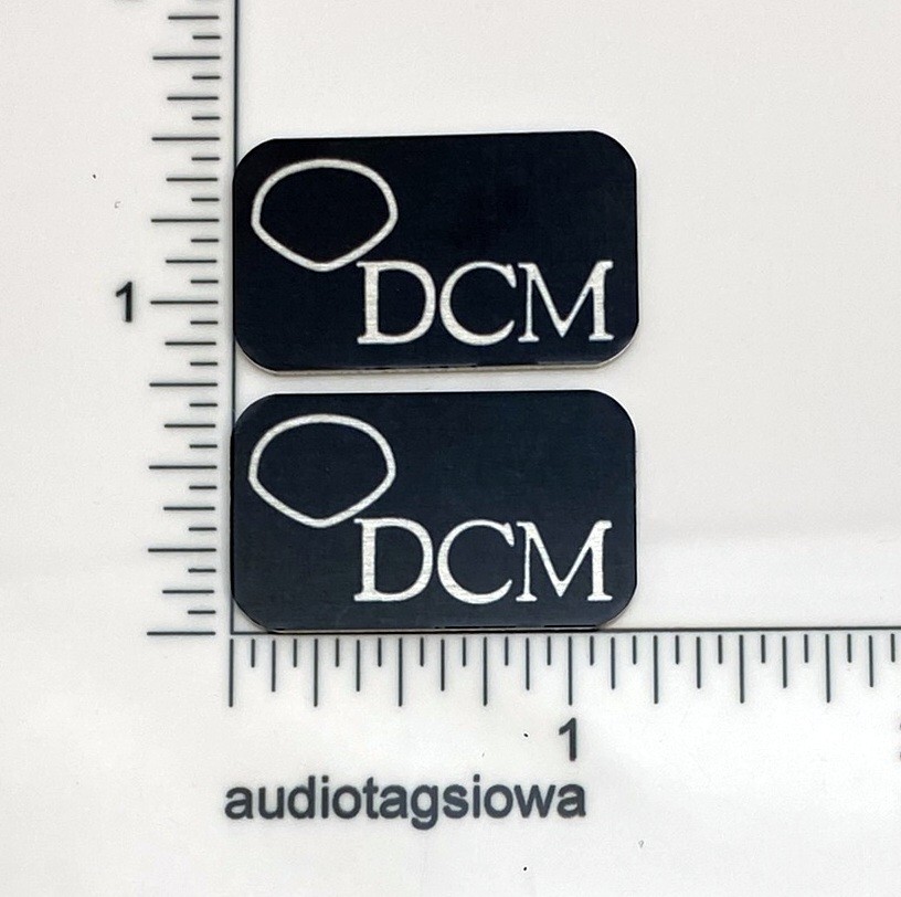 DCM Time Window  - Time Frame Speaker Badge Logo Custom Pair