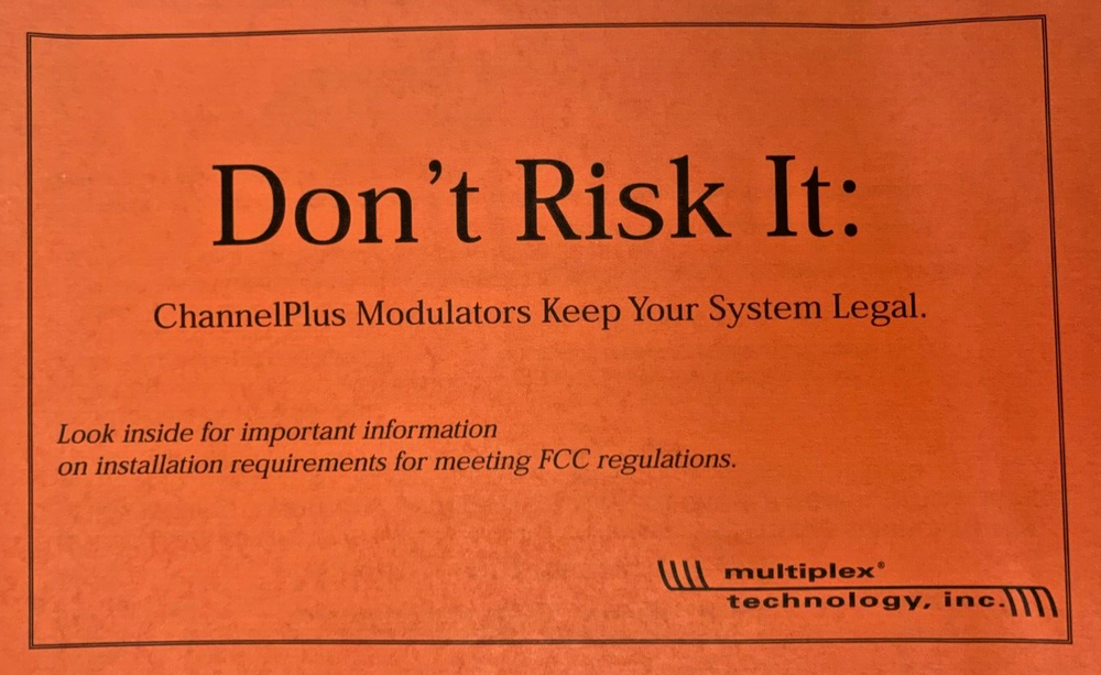 Multiplex Technology Channel plus 5314 DIN Rail Camera Modulator UHF Cable CATV