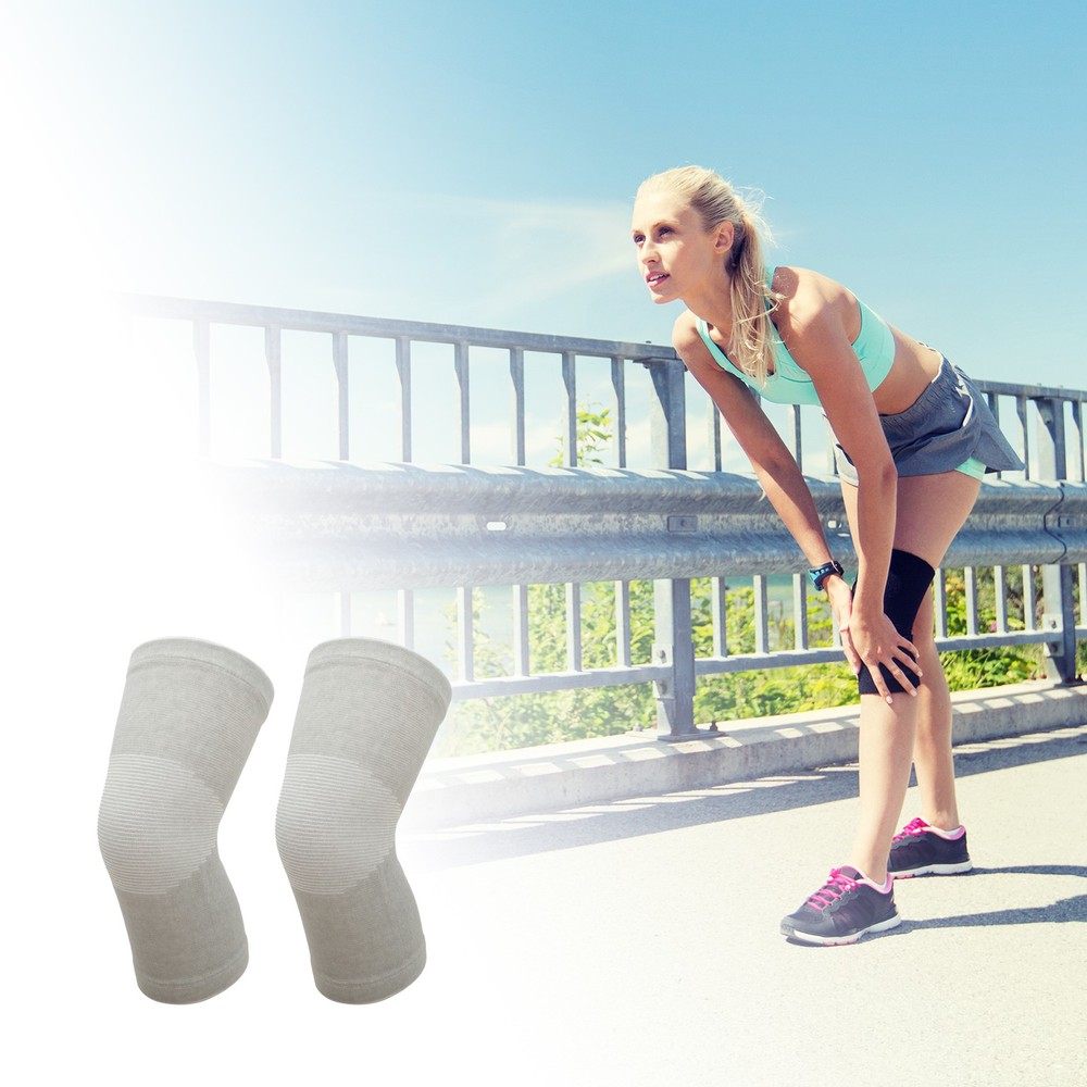 Comfortable Knee Pads Large Size Gray 1 Pair