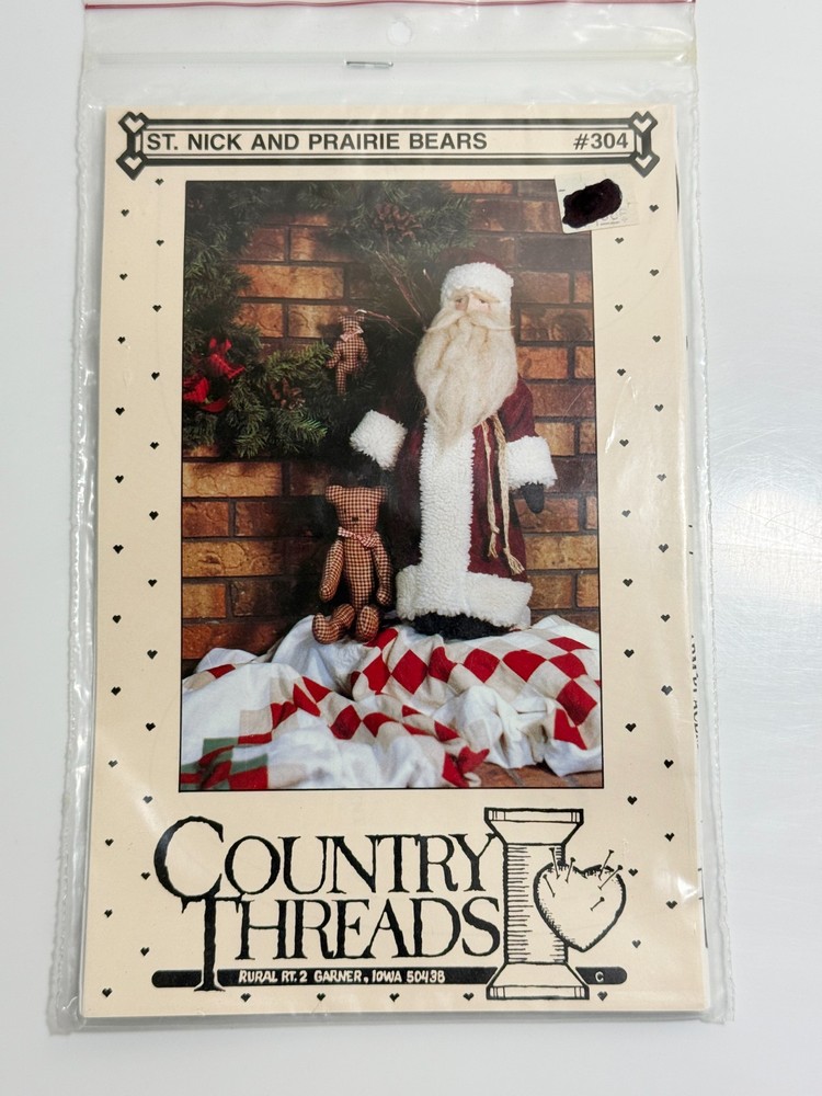 COUNTRY THREADS St Nick and Prairie Bears #304  Pattern