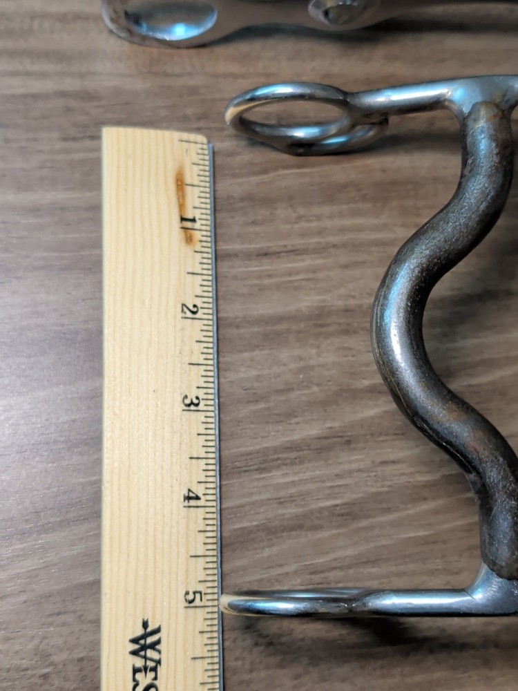 Two Western Show Curb Horse Bits Shanks