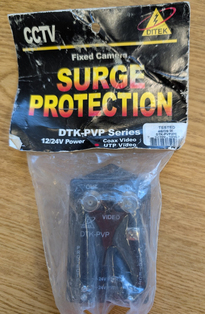 Ditek DTK-PVP27C Fixed Camera Surge Protector, Coaxitron
