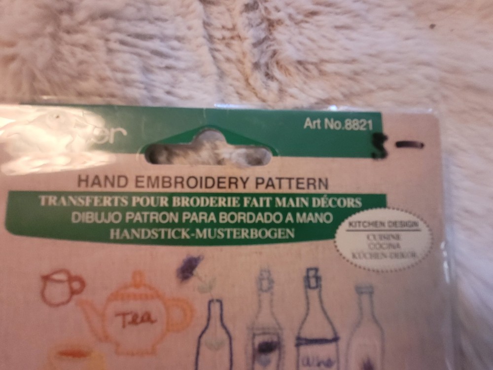 Clover Embroidery Iron On Transfer Pattern "Kitchen Design" 8821