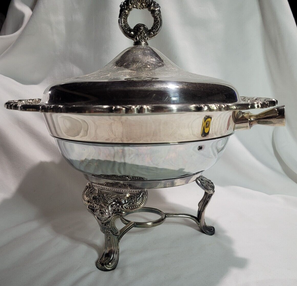 Oneida USA Silver Plated Chafing Dish 4 Piece Set