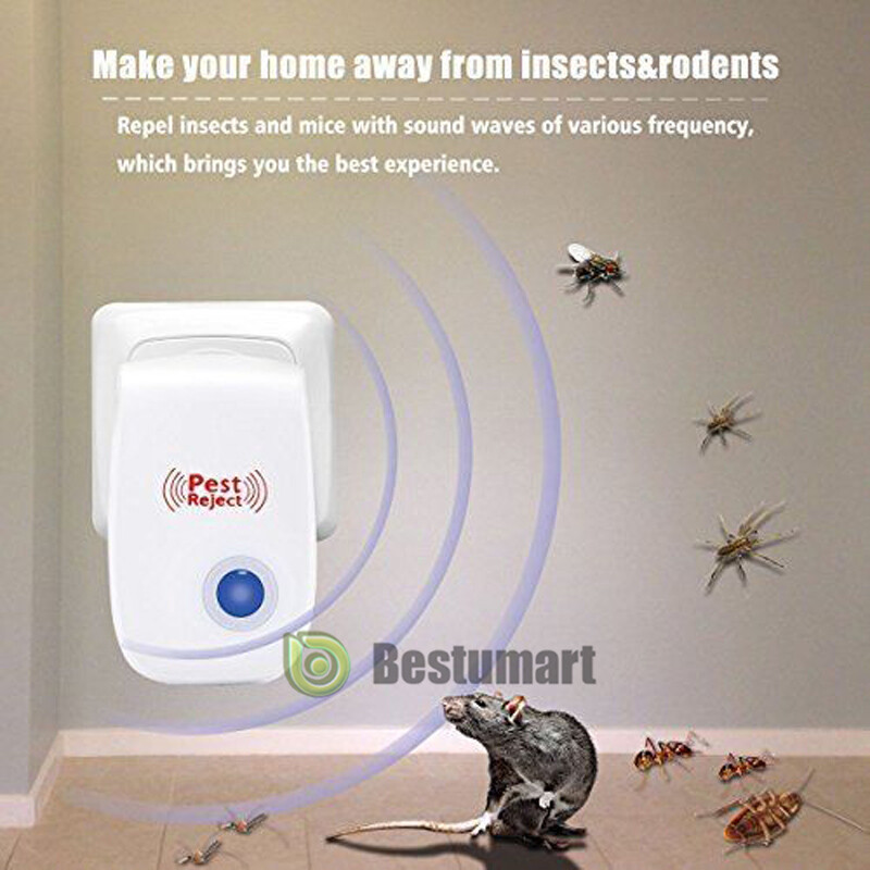 Electronic Ultrasonic Pest Reject Mosquito Cockroach Flea Mice Defender Repeller