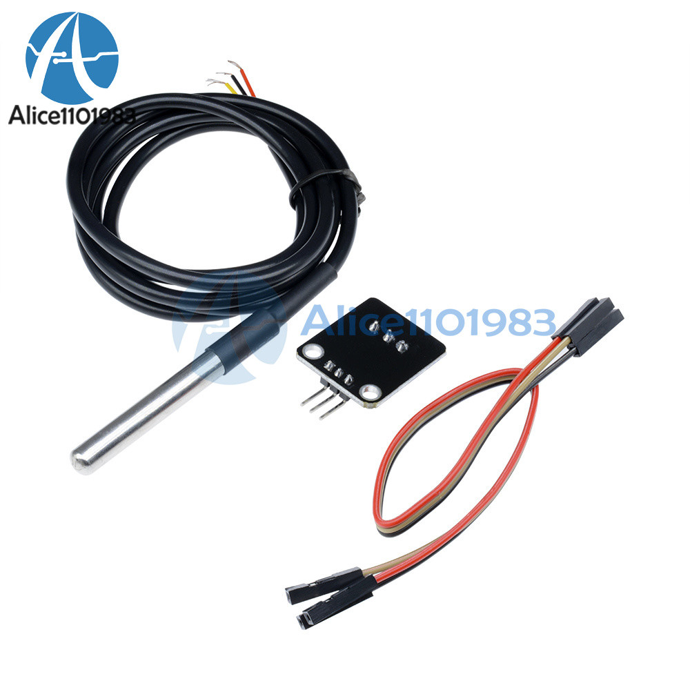 DS18B20 Temperature Sensor Probe WaterProof Plugable Terminal Adapter Module