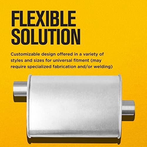 Muffler Deep Performance Tone Inlet 2.25 Pipe Connection Offset Outlet 2.25