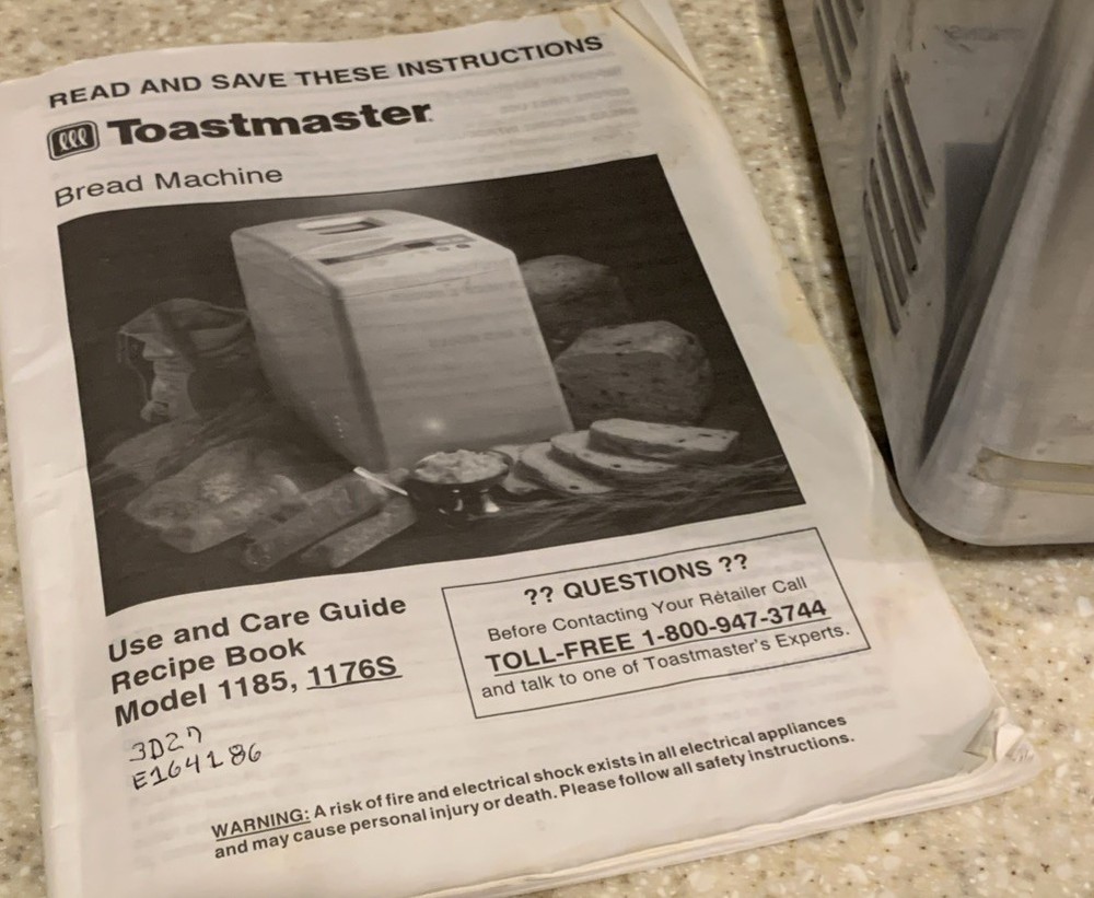 TOASTMASTER Model 1176S Automatic Bread AND BUTTER Maker Bread Machine Working