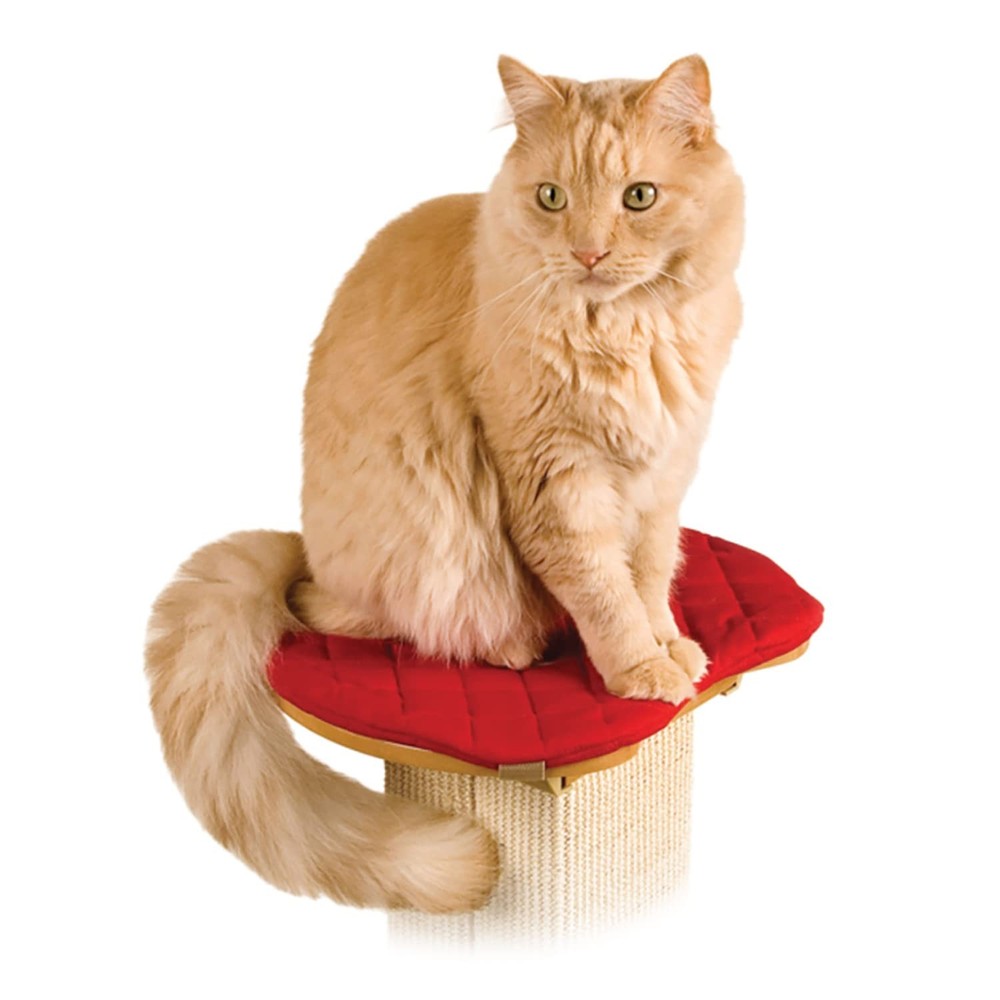 SmartCat Perch for The Ultimate Scratching Post, Color-RED 1 level, Red