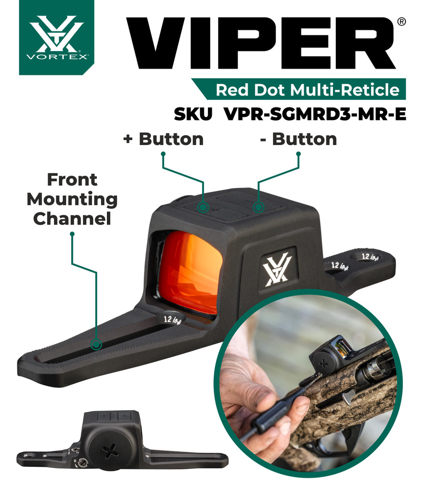 Vortex Optics Viper Enclosed Multi-Reticle Micro Red Dot VPR-SGMRD3-MR-E