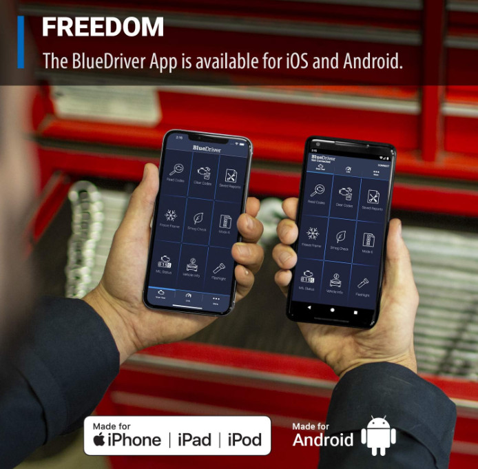 Bluetooth Pro OBDII Scan Tool–No Subscription, OBD2 Scanner for iPhone & Android