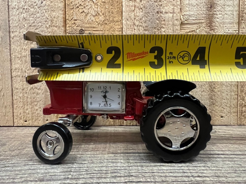 Tractor Metal Desk Clock 4" x 2.5"