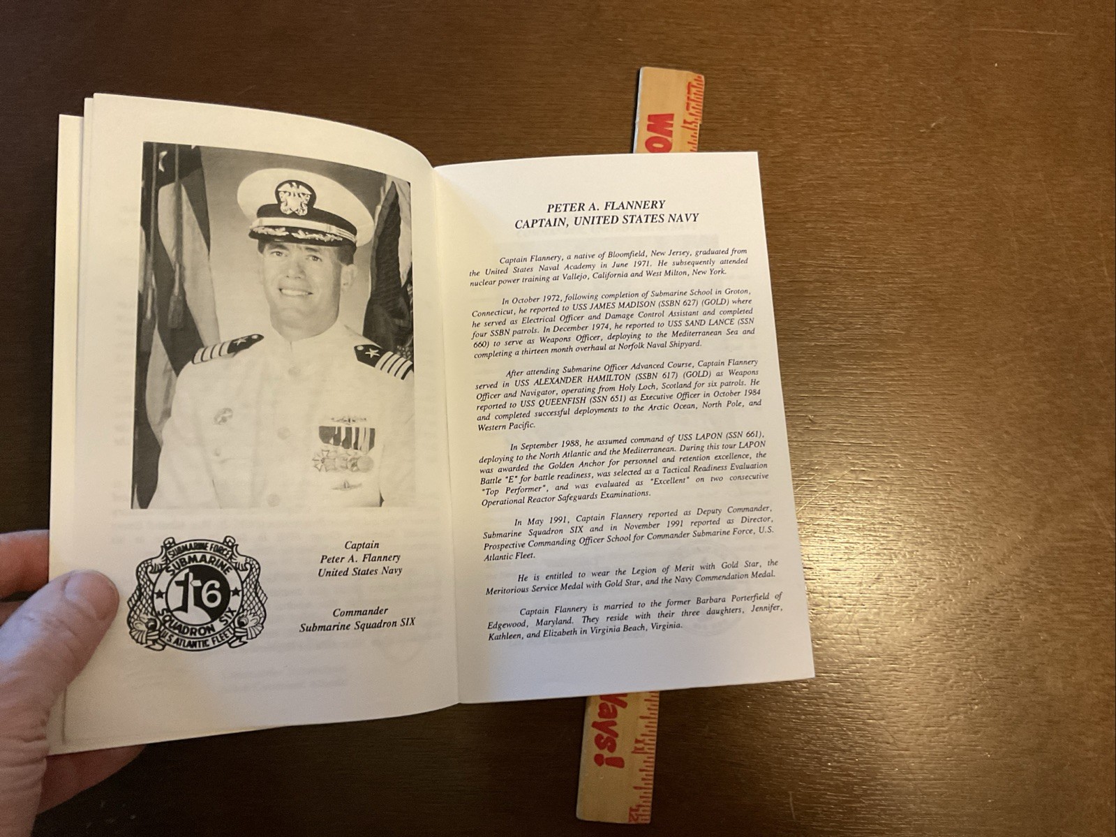 Inactivation Ceremony USS HAMMERHEAD SSN 663 Handout Pamphlet Vintage